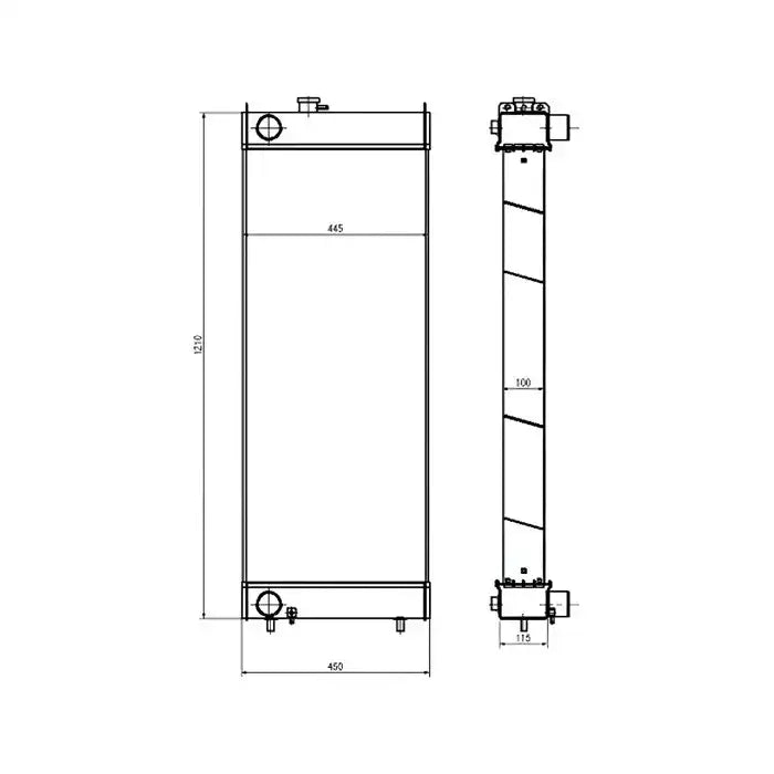 Load image into Gallery viewer, Engine Water Radiator 4642152 for Hitachi ZX180 ZX160LC-3 ZX160LC-3-AMS ZX160LC-3-HCME ZX180LC-3 ZX180LC-3-AMS ZX180LC-3-HCME Excavator from MyMROmarts