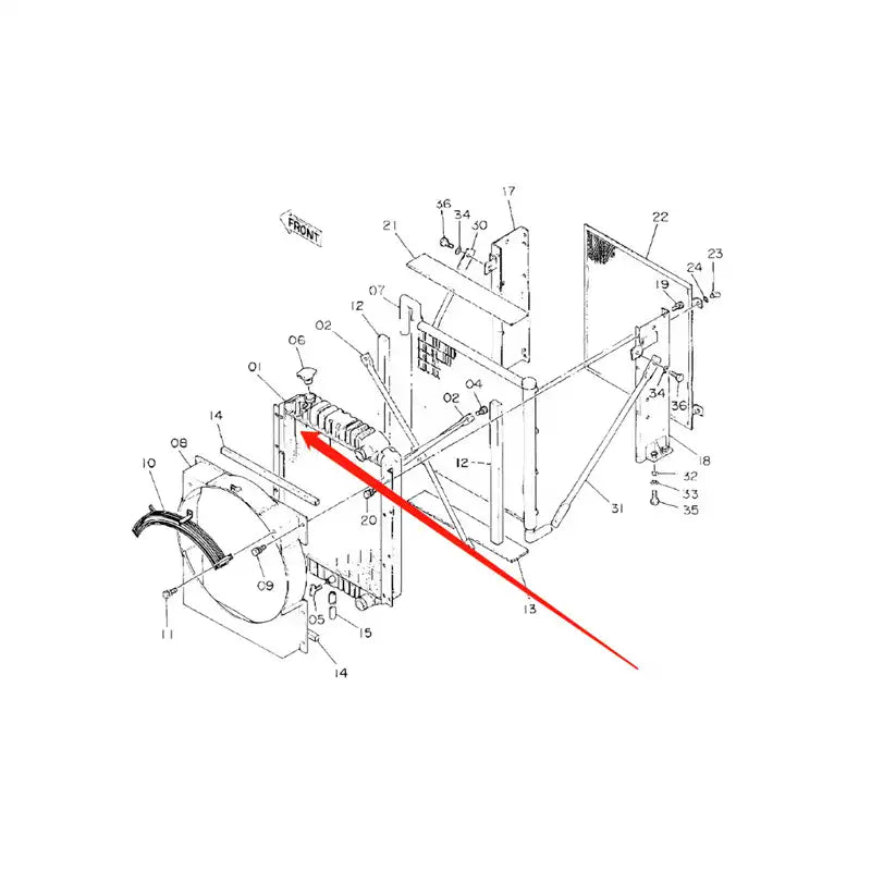 Load image into Gallery viewer, Water Tank Core ASS'Y 4216508 For Hitachi Excavator EX90 from MyMROmarts