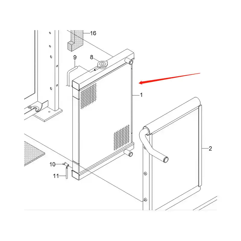 Load image into Gallery viewer, Water Tank Engine Radiator 11M9-44010 for Hyundai Excavator R55-9 R55W-9 from MyMROmarts