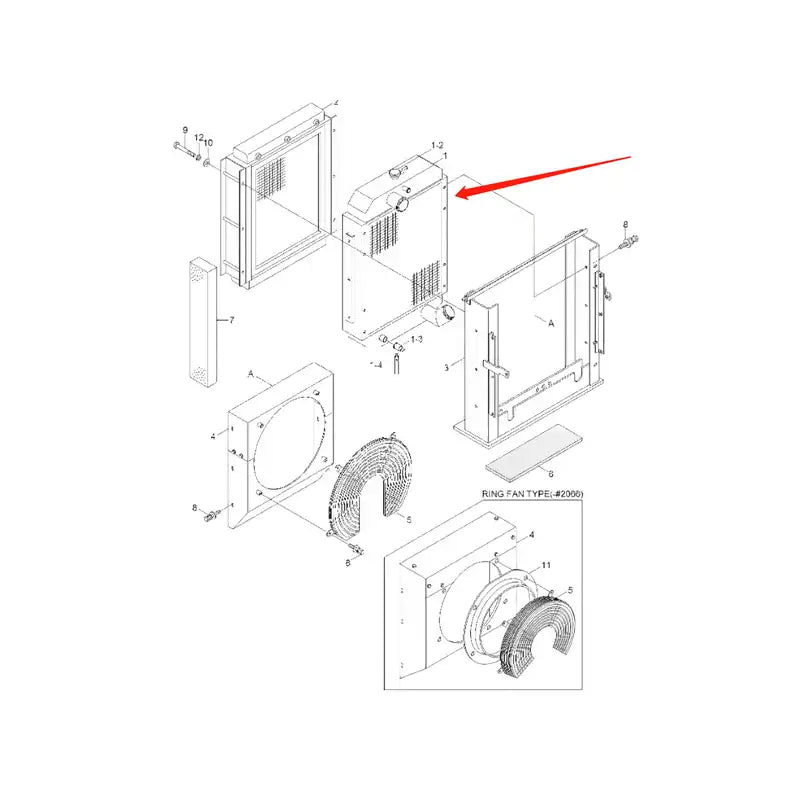 Load image into Gallery viewer, Water Tank Engine Radiator 11N4-43720 11N4-43110 11N4-40020 11N4-43200 for Hyundai Excavator R140-7 from MyMROmarts