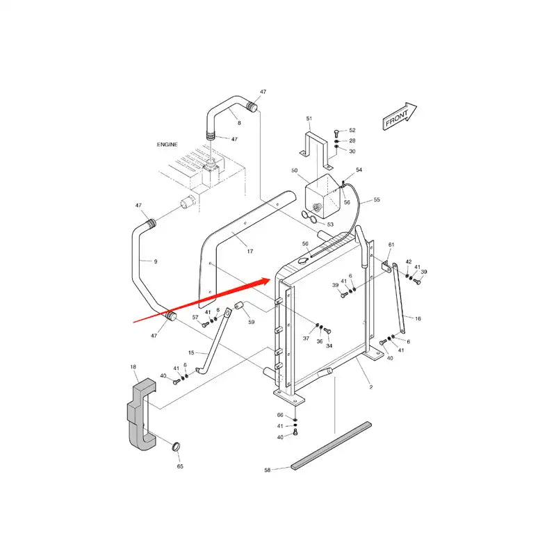 Load image into Gallery viewer, Water Tank Engine Radiator 13D61000 202-00015B for Doosan SOLAR 55W-V from MyMROmarts