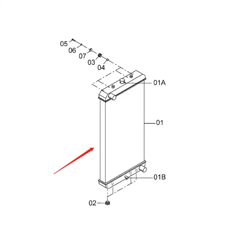 Carica immagine in Galleria Viewer, Water Tank Engine Radiator 22U-03-21111 for Komatsu Excavator PC228US-3 from MyMROmarts