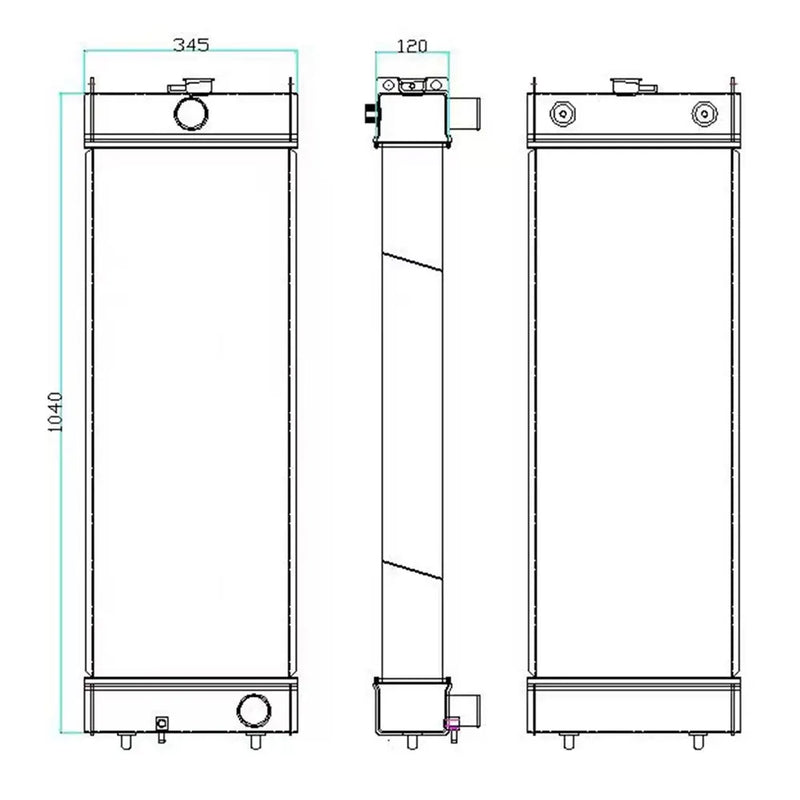 Load image into Gallery viewer, Water Tank Engine Radiator 419-03-42110 for Komatsu Wheel Loader WA320-6 WA320-6N WA320PZ-6 - Engine Parts > Cooling System > Engine Radiator from MyMROmarts