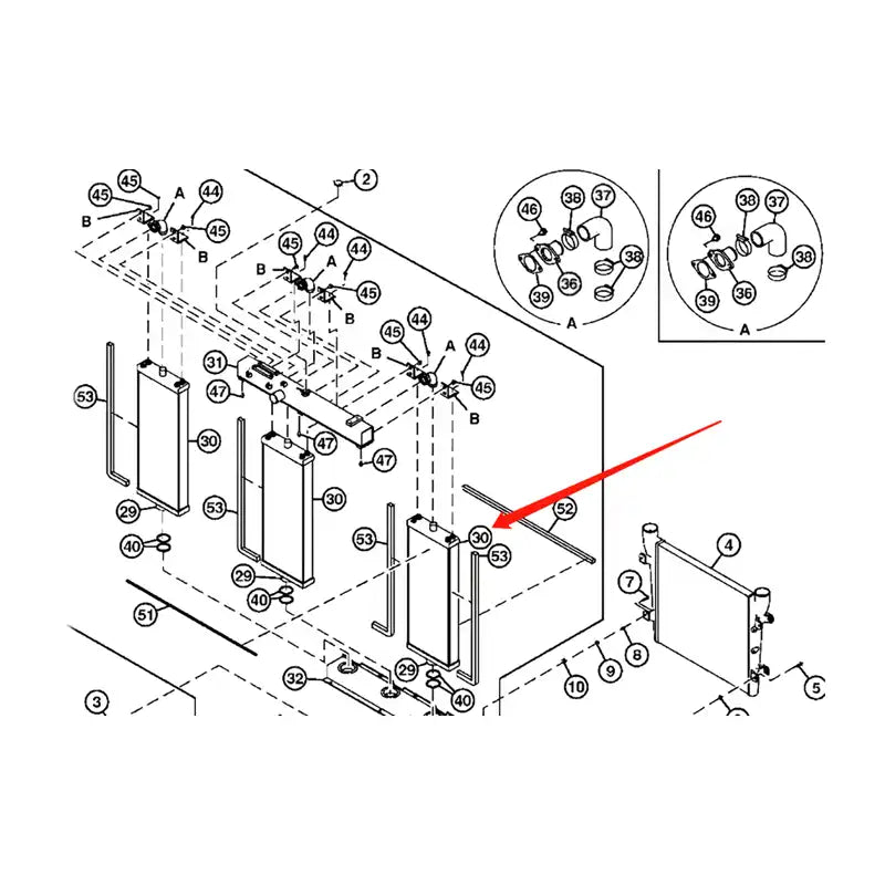 Load image into Gallery viewer, Water Tank Engine Radiator Core Assembly 4655044 for John Deere Excavator 850DLC from MyMROmarts