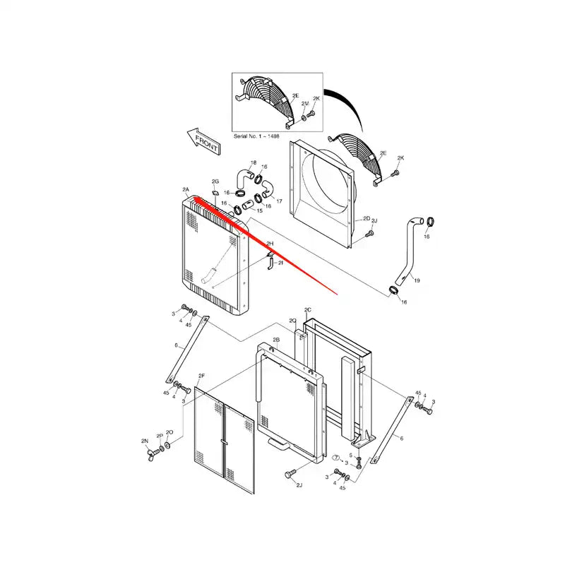 Cargue la imagen en el visor de la galería, Water Tank Engine Radiator Core ASSY for Daewoo Excavator DH220-5 from MyMROmarts