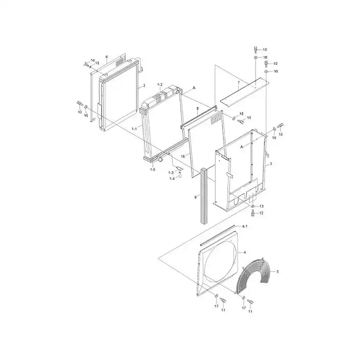 Load image into Gallery viewer, Water Tank Engine Radiator 11N6-46400 for Hyundai Excavator R210-7H R210LC-7H R220LC-7H from MyMROmarts