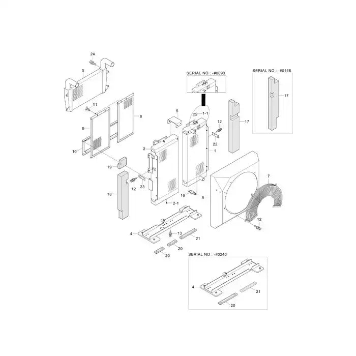 Load image into Gallery viewer, Water Tank Engine Radiator 11Q6-40630 11Q6-40631 for Hyundai Excavator R210LC-9 R250LC-9 from MyMROmarts
