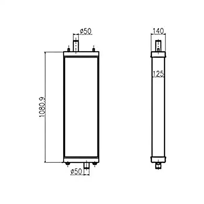 Load image into Gallery viewer, Water Tank Engine Radiator 154-03-75914 for Komatsu D85PX-15E0 Bulldozers from MyMROmarts
