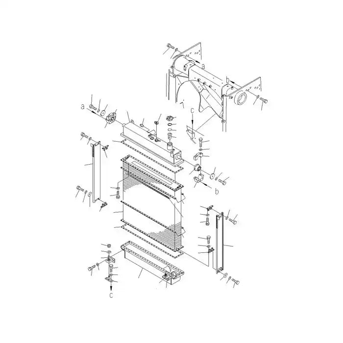 Load image into Gallery viewer, Water Tank Engine Radiator 17M-03-41101 for Komatsu D275-5D Bulldozer from MyMROmarts