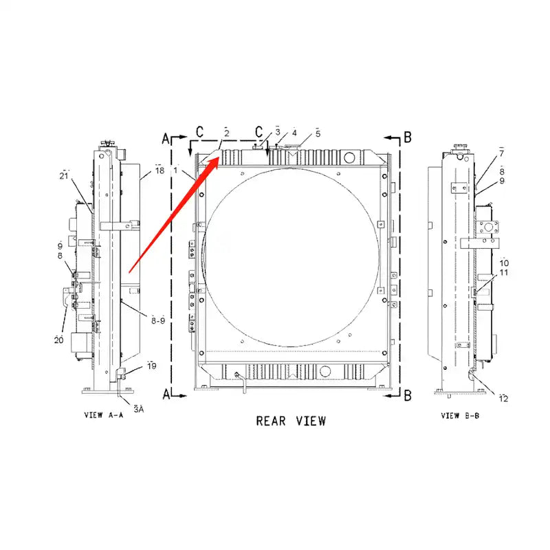 Chargez l'image dans la visionneuse de la galerie, Water Tank Engine Radiator 1932802 for Caterpillar CAT Excavator E322C from MyMROmarts