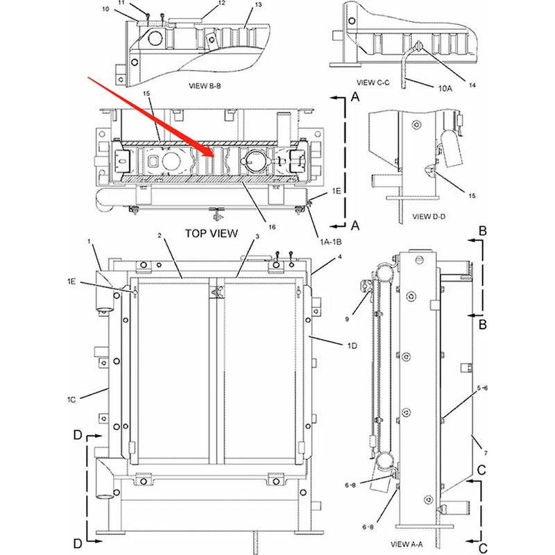 Indlæs billede i Gallery Viewer, Water Tank Engine Radiator 2013770 for Caterpillar CAT Excavator E308C from MyMROmarts