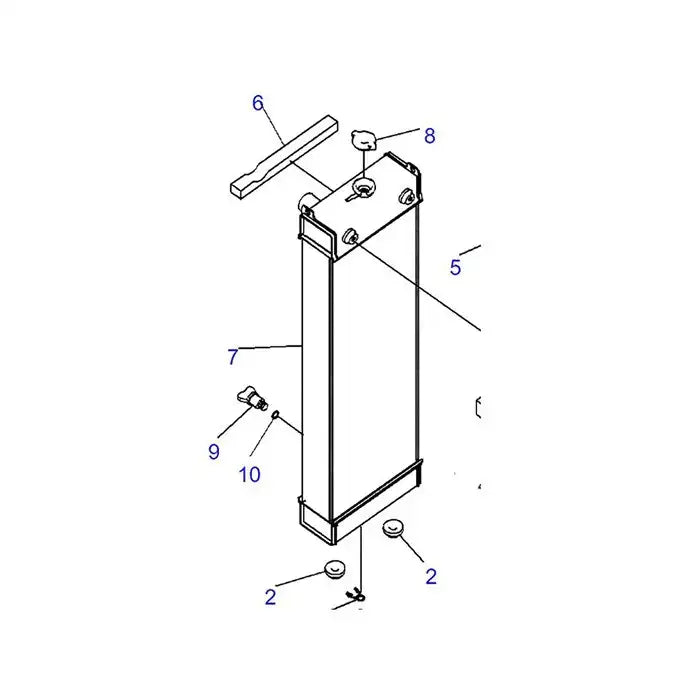 Cargue la imagen en el visor de la galería, Water Tank Engine Radiator 205-03-31111 for Komatsu Excavator PC200-8E0 from MyMROmarts