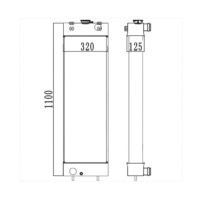 Load image into Gallery viewer, Water Tank Radiator 20Y-03-46120 20Y-03-46110 for Komatsu Excavator PC200-8M0 from MyMROmarts