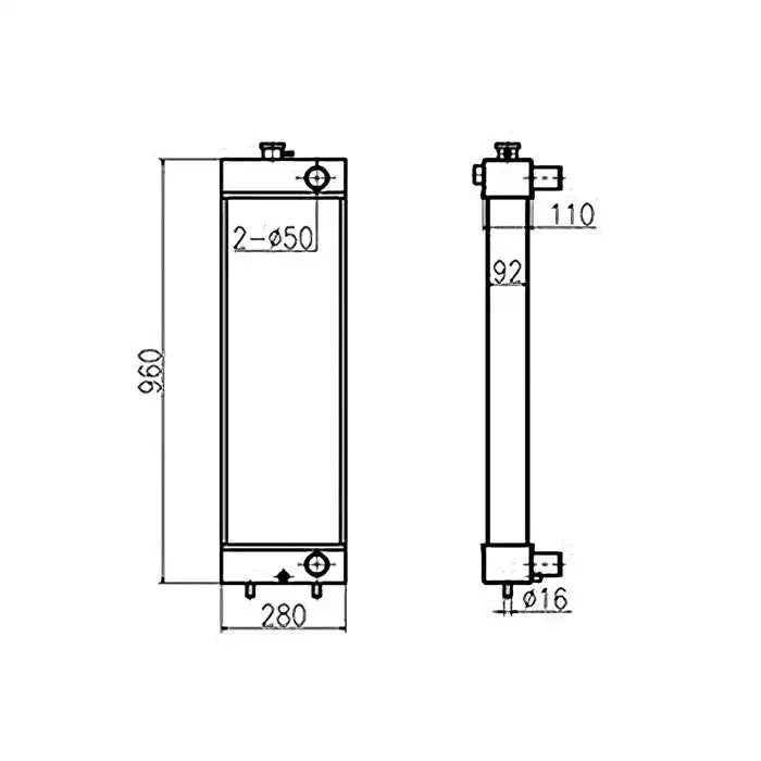 Indlæs billede i Gallery Viewer, Water Tank Engine Radiator 3263865 for Caterpillar CAT Excavator E312D Old from MyMROmarts