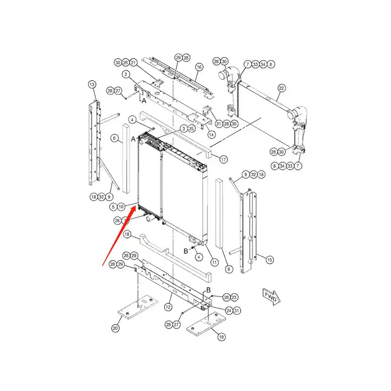 Load image into Gallery viewer, Water Tank Engine Radiator 3728883 for Caterpillar CAT Excavator E349D2 from MyMROmarts