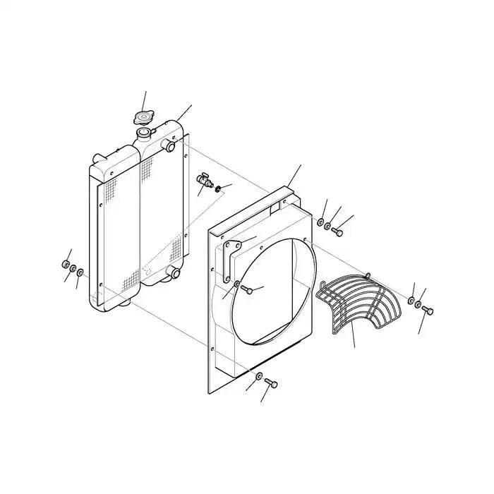 Load image into Gallery viewer, Water Tank Engine Radiator 3F1007063 for Komatsu PC20R-8 PC27R-8 Excavator from MyMROmarts