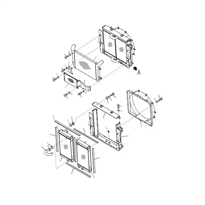 Carica immagine in Galleria Viewer, Water Tank Engine Radiator 56B-03-21210 for Komatsu HM350-2 HM400-2 Dump Truck from MyMROmarts