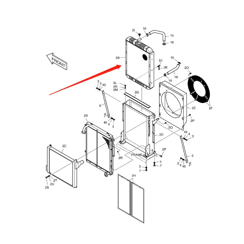 Load image into Gallery viewer, Water Tank Engine Radiator ASSY for Doosan Excavator DH300-7 from MyMROmarts