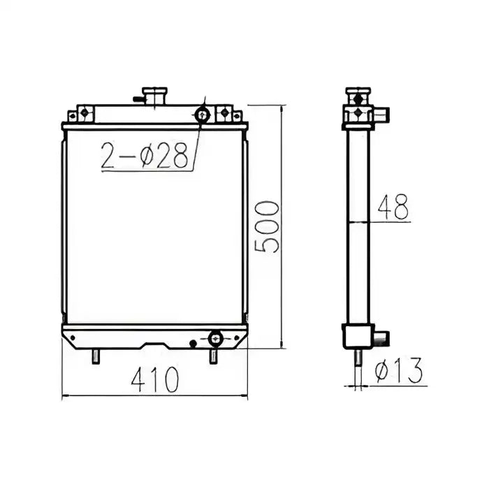 Load image into Gallery viewer, Water Tank Engine Radiator Core ASSY 119624-44500 for Yanmar GC221 from MyMROmarts