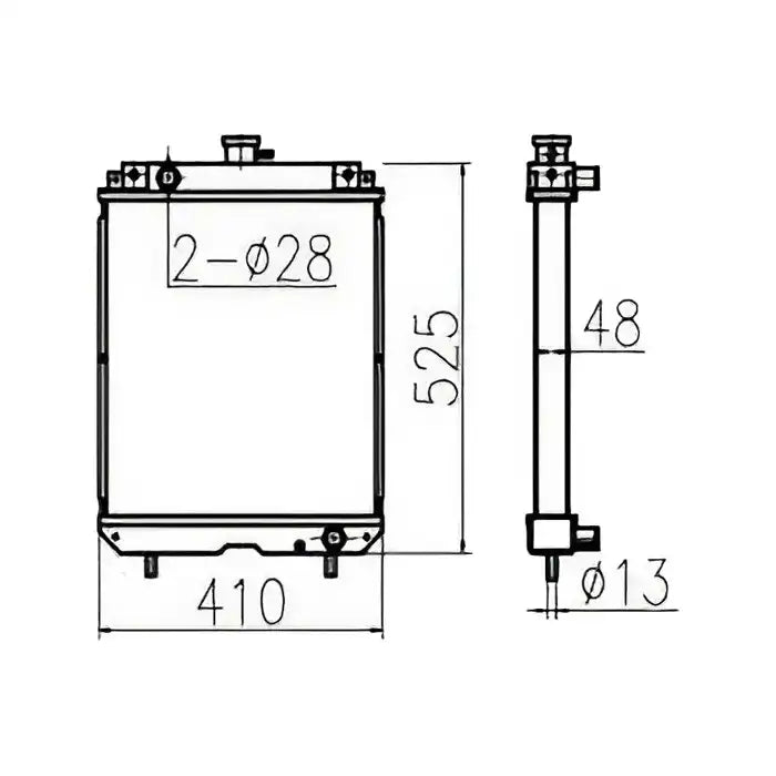 Carica immagine in Galleria Viewer, Water Tank Engine Radiator Core ASSY 198162-00601 for Yanmar KE30 KE40 KE50 from MyMROmarts