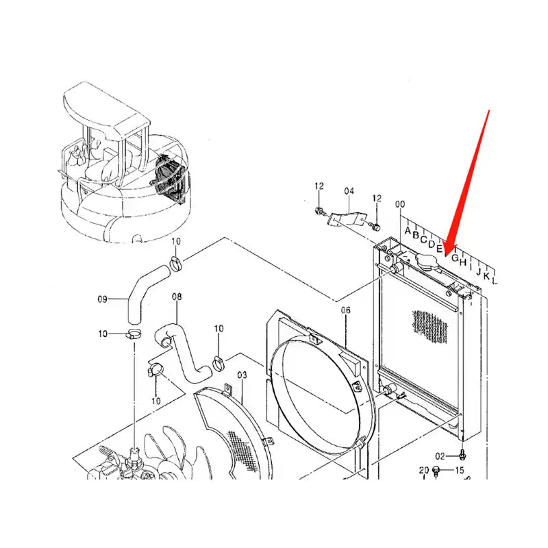 Afbeelding laden in Galerijviewer, Water Tank Engine Radiator Core ASS'Y 4454123 For Hitachi ZX30UR ZX40UR EX40UR-3 VR308 VR308-2 VR408 VR408-2 from MyMROmarts