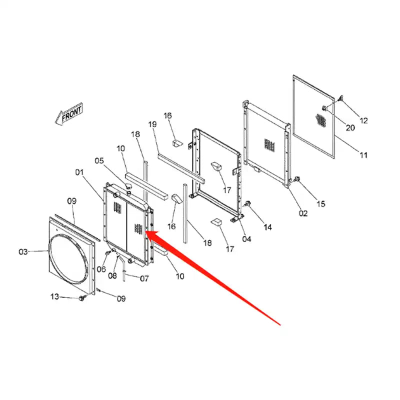 Load image into Gallery viewer, Water Tank Engine Radiator Core ASS'Y 4655008 For Hitachi PZX450-HCME ZR260HC ZX450-3 ZX450-3F ZX470H-3 ZX470R-3 ZX500LC-3 from MyMROmarts