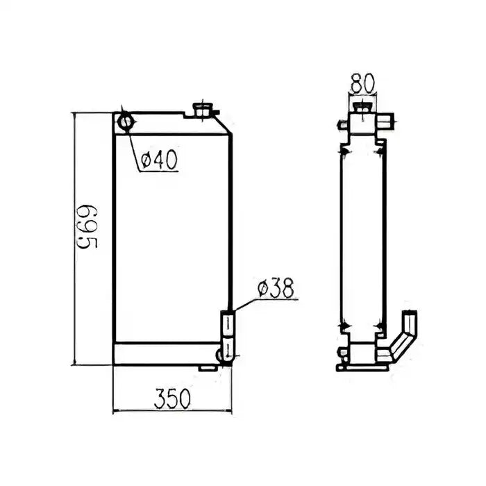 Load image into Gallery viewer, Water Tank Engine Radiator Core ASSY for YUCHAI Excavator YC60-8 from MyMROmarts