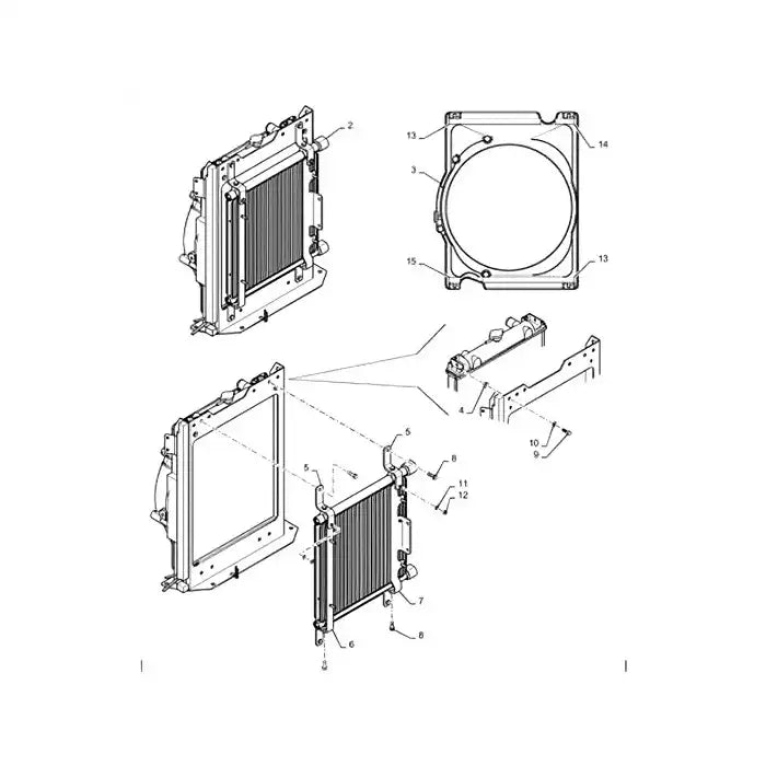 Load image into Gallery viewer, Water Tank Engine Radiator Core ASS'Y PS05P00002F1 For New Holland Excavator E55BX from MyMROmarts