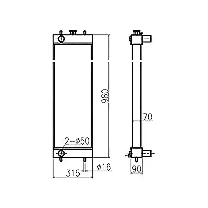 Load image into Gallery viewer, Water Tank Engine Radiator KNH10450 for Sumitomo Excavator SH130-5 from MyMROmarts