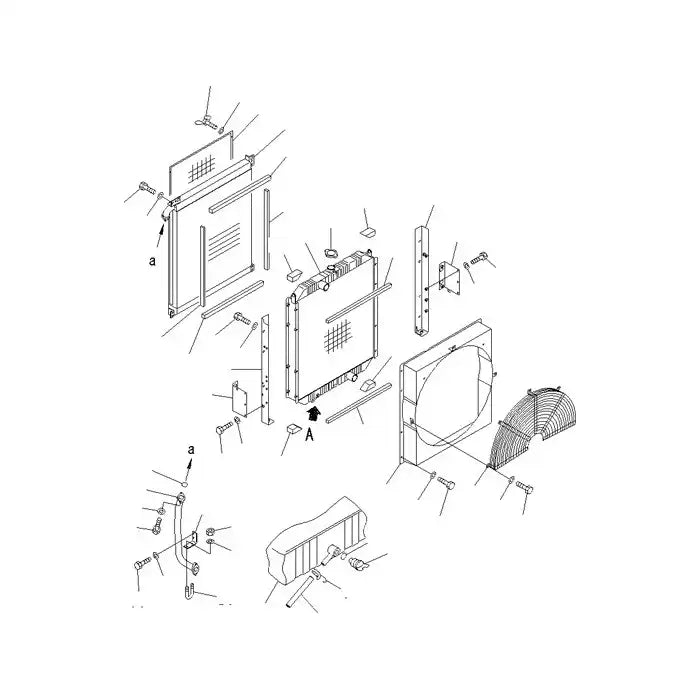 Load image into Gallery viewer, Engine Water Radiator Core Ass'y 208-03-51111 for Komatsu PC400 PC400-5 PC400HD-5K PC400LC PC400LC-5 Excavator from MyMROmarts