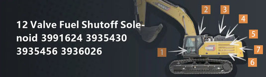 12 Valve Fuel Shutoff Solenoid 3991624 3935430 3935456 3936026 3932545 for Cummins