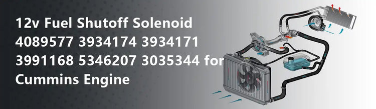 12v Fuel Shutoff Solenoid 4089577 3934174 3934171 3991168 5346207 3035344 for Cummins Engine