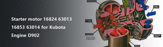 Starter Motor 16824 63013 16853 63014 For Kubota Engine D902