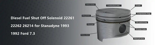 Diesel Fuel Shut Off Solenoid 22261 22262 26214 for Stanadyne 1993 1992 Ford 7.3