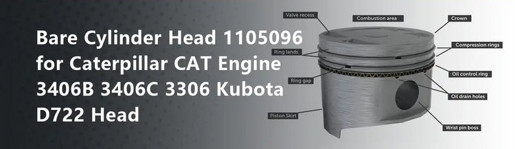 Bare Cylinder Head 1105096 for Caterpillar CAT Engine 3406B 3406C 3306 Kubota D722 Head