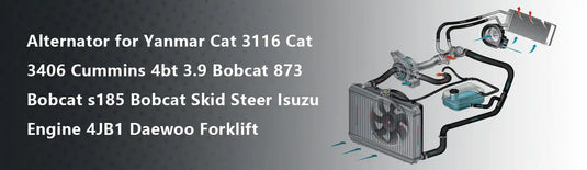 Alternator for Yanmar Cat 3116 Cat 3406 Cummins 4bt 3.9 Bobcat 873 Bobcat s185 Bobcat Skid Steer Isuzu Engine 4JB1 Daewoo Forklift