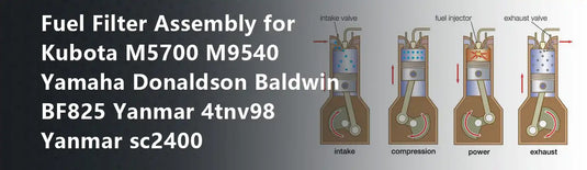 Fuel Filter Assembly for Kubota M5700 M9540 Yamaha Donaldson Baldwin BF825 Yanmar 4tnv98 Yanmar sc2400