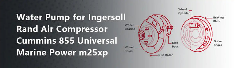 Water Pump for Ingersoll Rand Air Compressor Cummins 855 Universal Marine Power m25xp