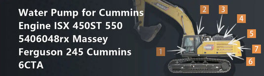 Water Pump for Cummins Engine ISX 450ST 550 5406048rx Massey Ferguson 245 Cummins 6CTA