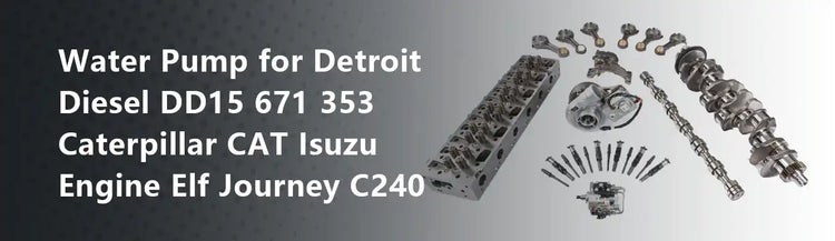Water Pump for Detroit Diesel DD15 671 353 Caterpillar CAT Isuzu Engine Elf Journey C240