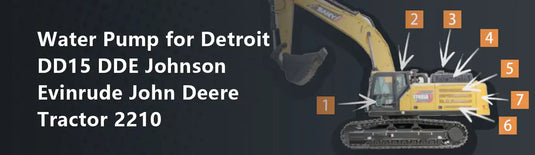 Water Pump for Detroit DD15 DDE Johnson Evinrude John Deere Tractor 2210