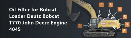 Oil Filter for Bobcat Loader Deutz Bobcat T770 John Deere Engine 4045