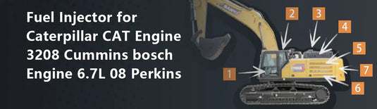 Fuel Injector for Caterpillar CAT Engine 3208 Cummins bosch Engine 6.7L 08 Perkins