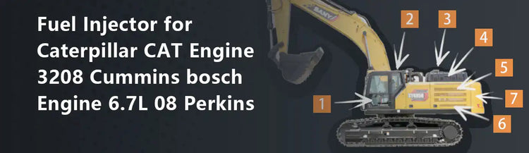 Fuel Injector for Caterpillar CAT Engine 3208 Cummins bosch Engine 6.7L 08 Perkins