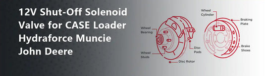 12V Shut-Off Solenoid Valve for CASE Loader Hydraforce Muncie John Deere