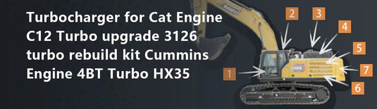 Turbocharger for Cat Engine C12 Turbo upgrade 3126 turbo rebuild kit Cummins Engine 4BT Turbo HX35