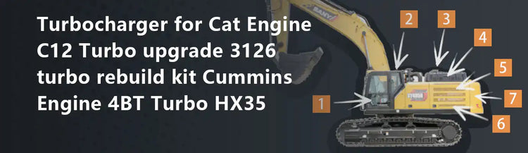 Turbocharger for Cat Engine C12 Turbo upgrade 3126 turbo rebuild kit Cummins Engine 4BT Turbo HX35
