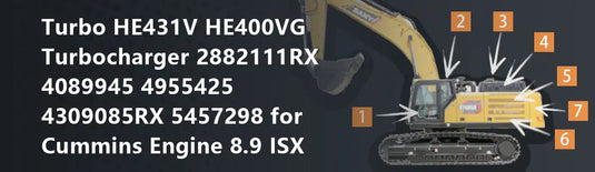 Turbo HE431V HE400VG Turbocharger 2882111RX 4089945 4955425 4309085RX 5457298 for Cummins Engine 8.9 ISX