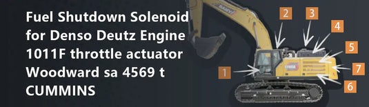 Fuel Shutdown Solenoid for Denso Deutz Engine 1011F throttle actuator Woodward sa 4569 t CUMMINS