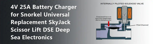 4V 25A Battery Charger for Snorkel Universal Replacement SkyJack Scissor Lift DSE Deep Sea Electronics